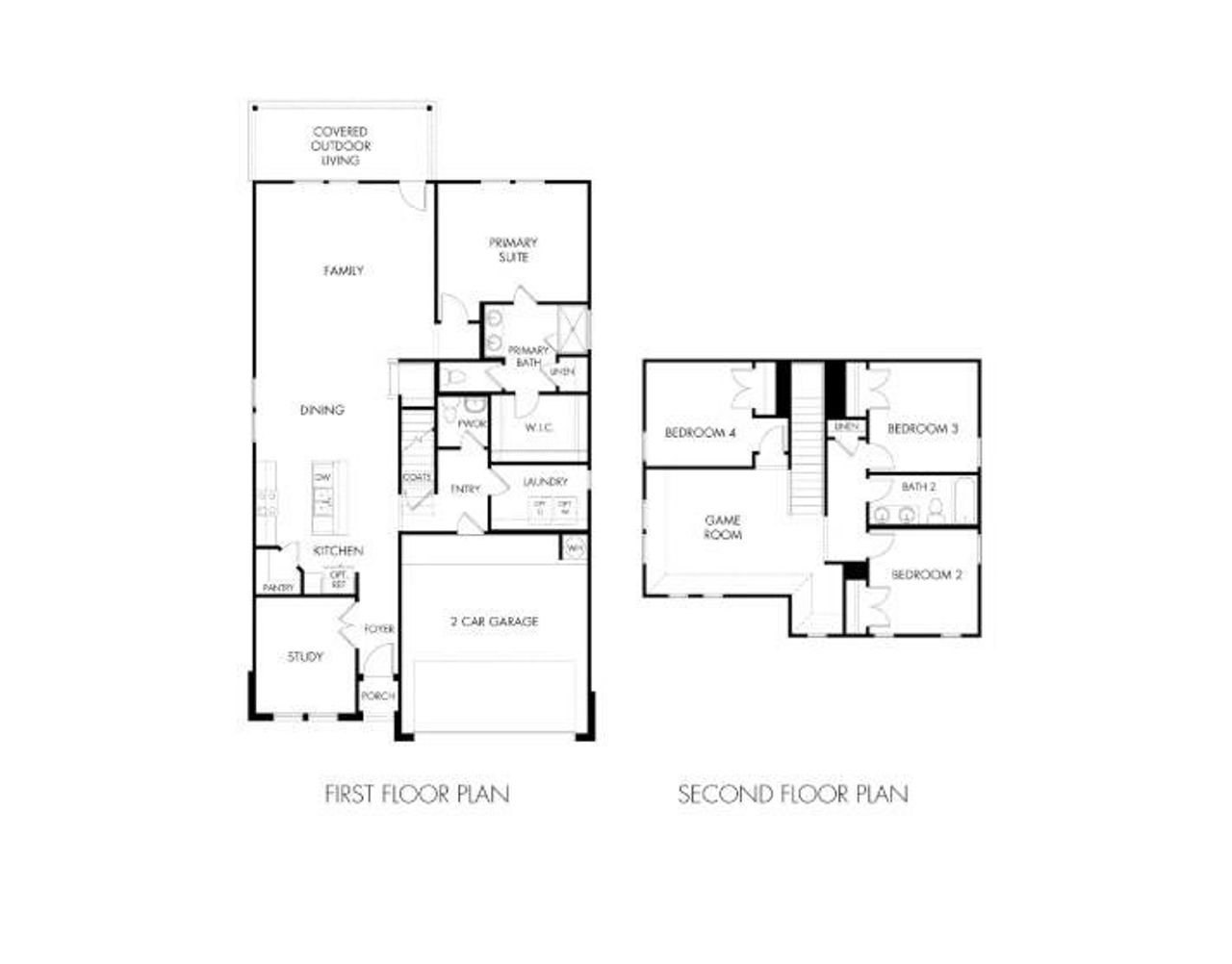 2D floor plan layout of this home in , Georgetown, TX (Image 2).