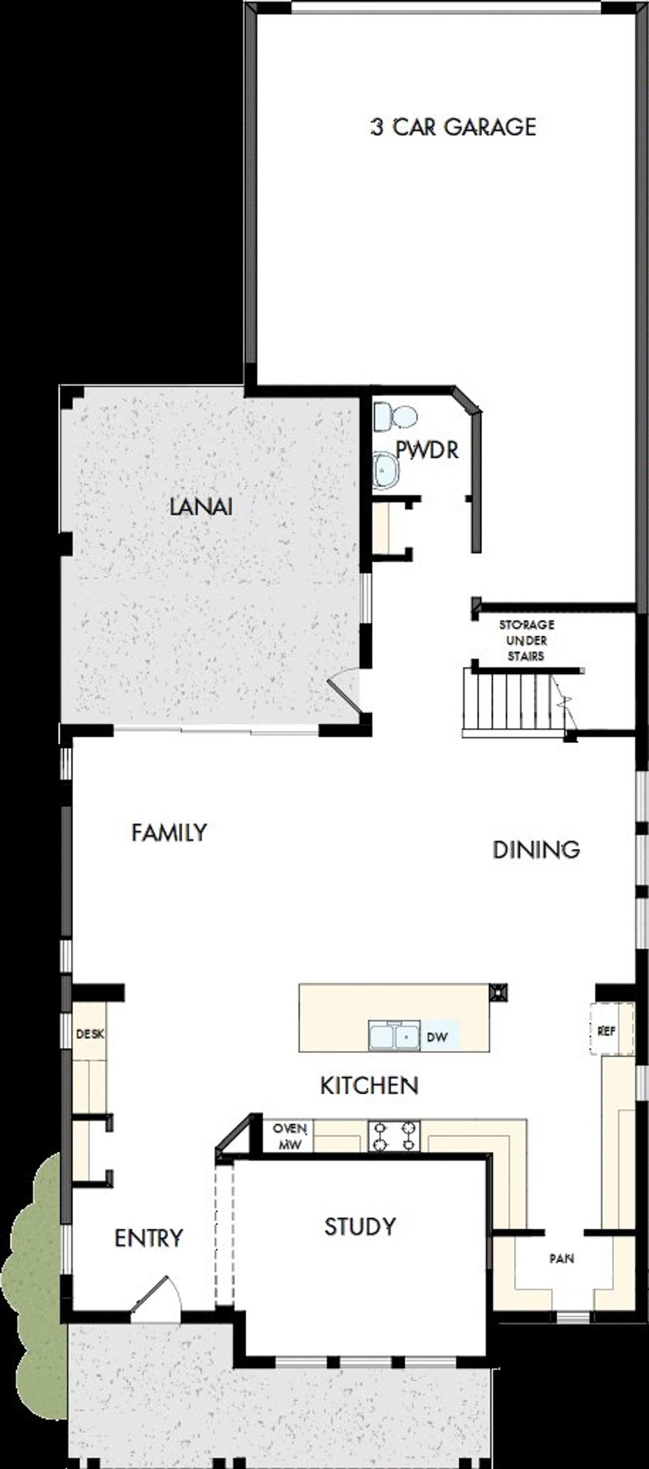 2D floor plan layout of this home in Reflections at Olympus – Legacy, Clermont, FL (Image 2).