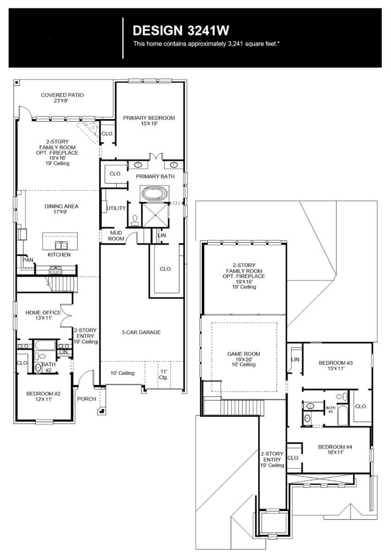 2D floor plan layout of this home in Flora, Hutto, TX (Image 2).