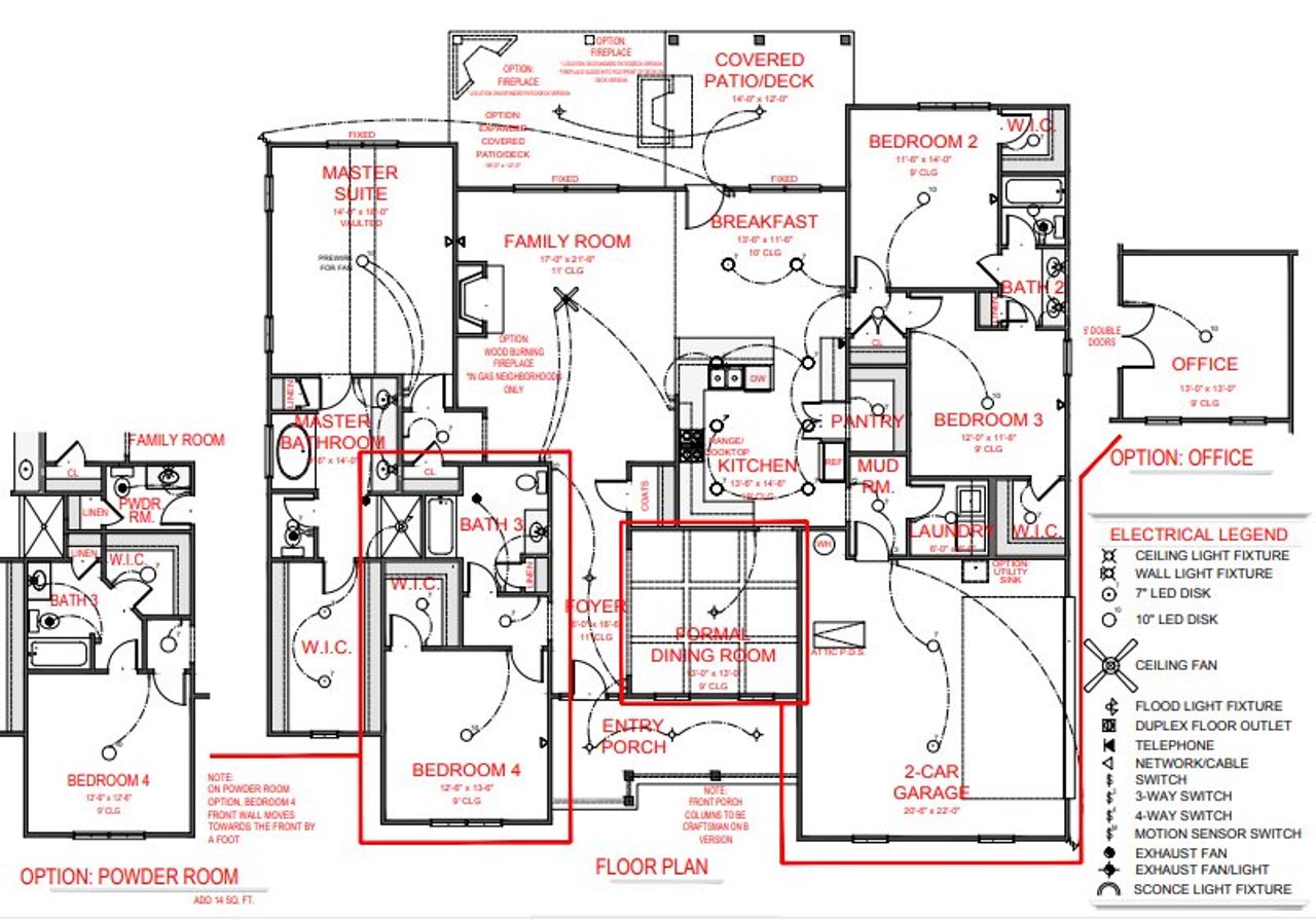 2D floor plan layout for the Brantley D by Freedom Home Builders in Crestwick, Griffin, GA (Image 2).