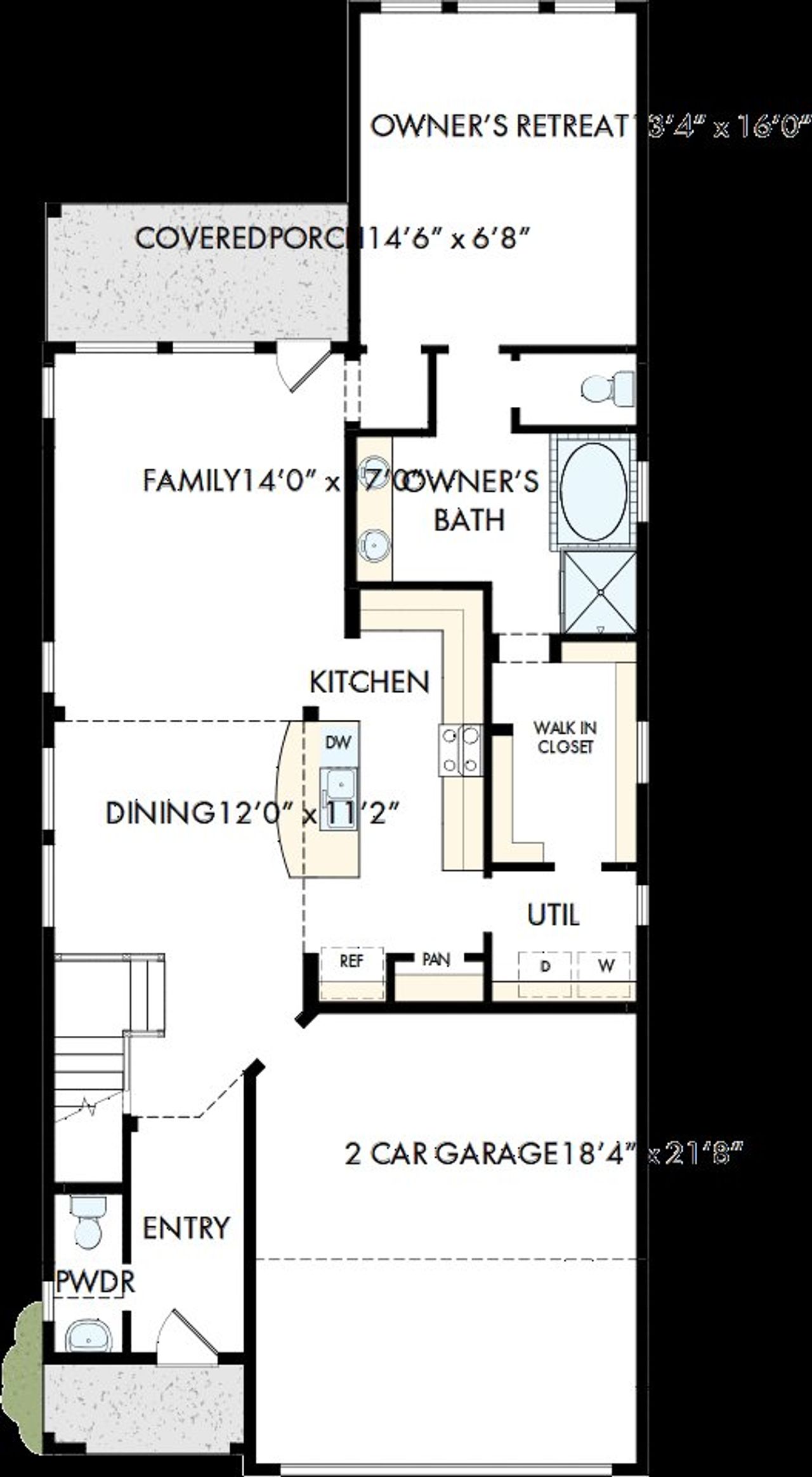 2D floor plan layout of this home in South Brook, Leander, TX (Image 2).