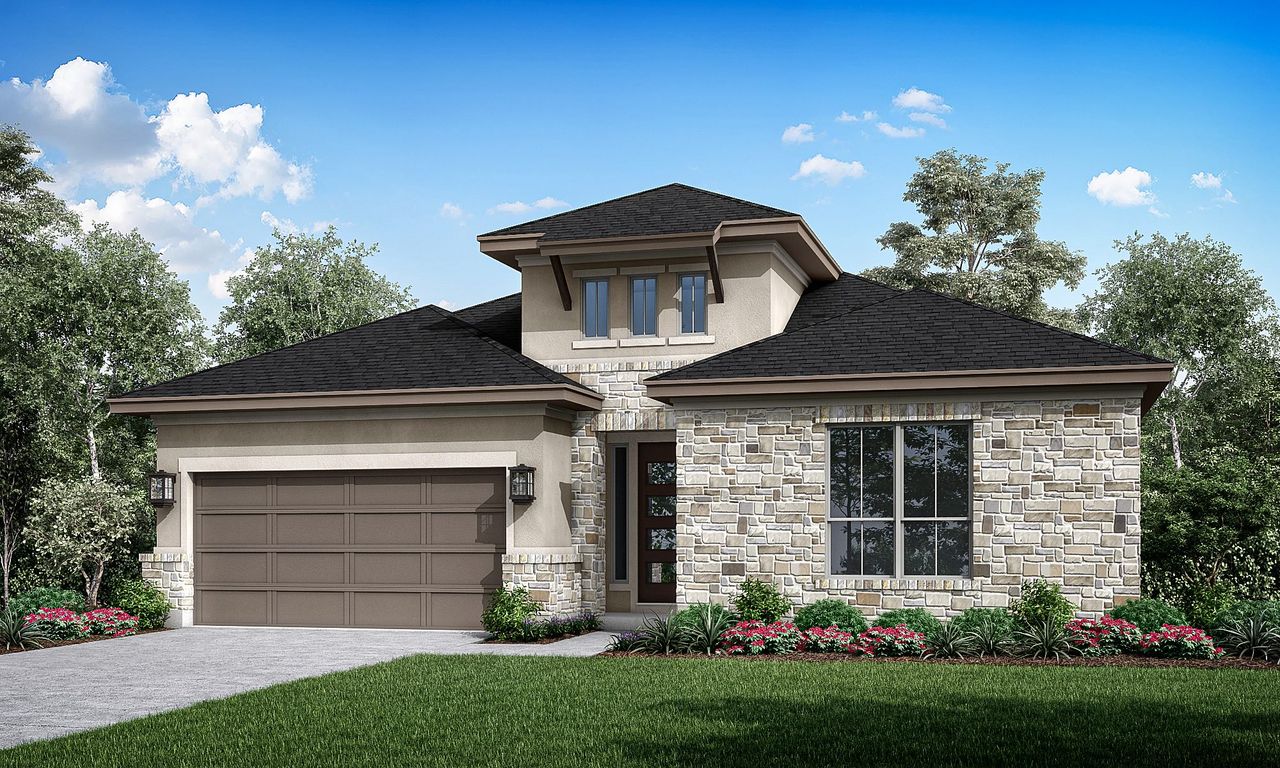 Representative exterior photo of a completed home built from the Durango by Sitterle Homes in Audubon 60’s, Magnolia, TX (Image 2).