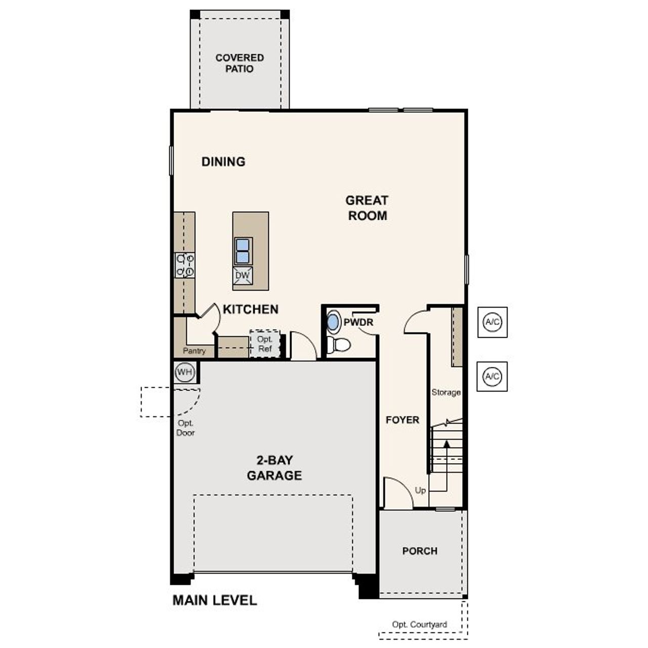 2D floor plan layout of this home in Teravalis, Buckeye, AZ (Image 2).