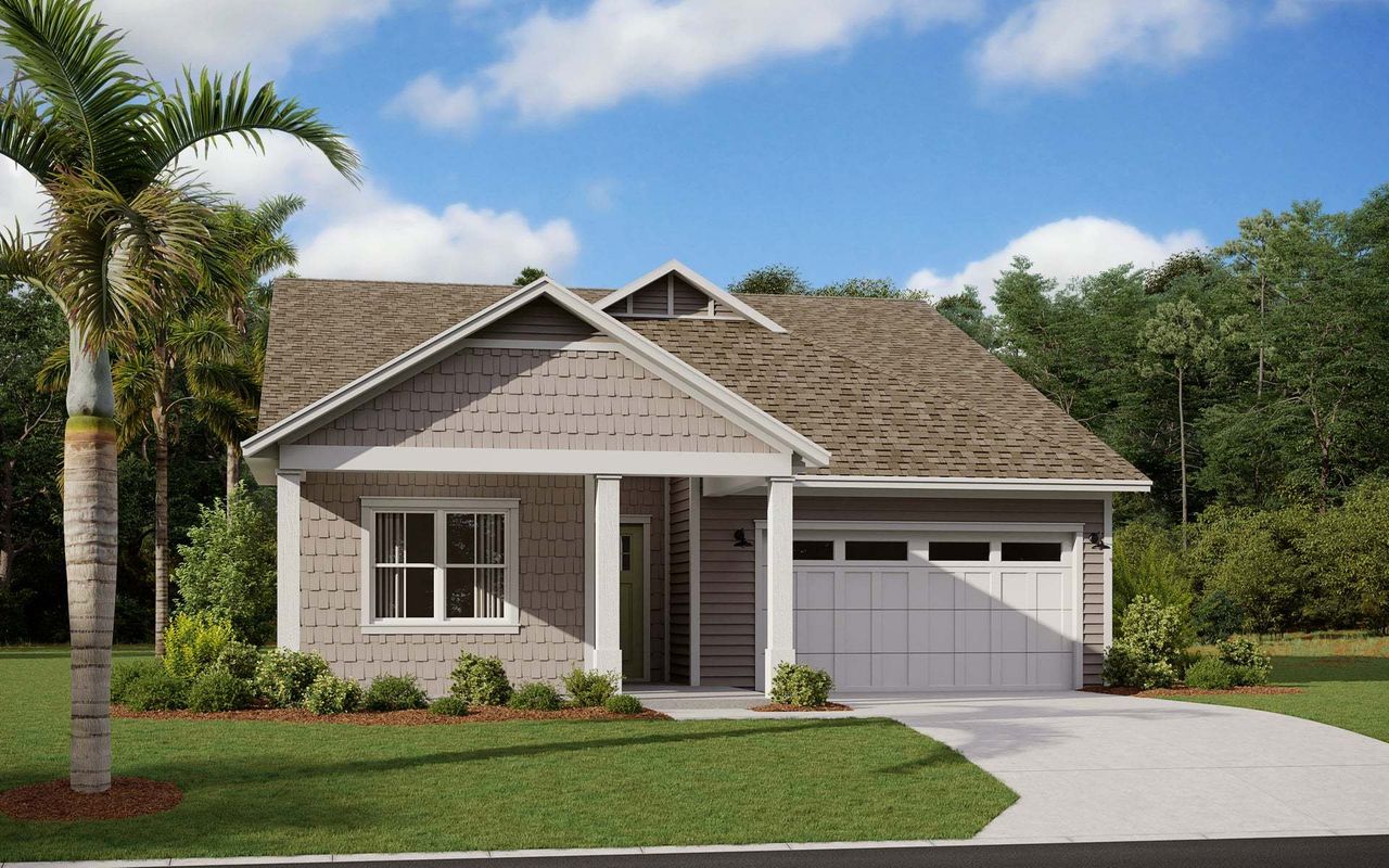Representative exterior photo of a completed home built from the Orchid by Dream Finders Homes in Weslyn Park at Sunbridge (Craft Homes), St. Cloud, FL (Image 2).