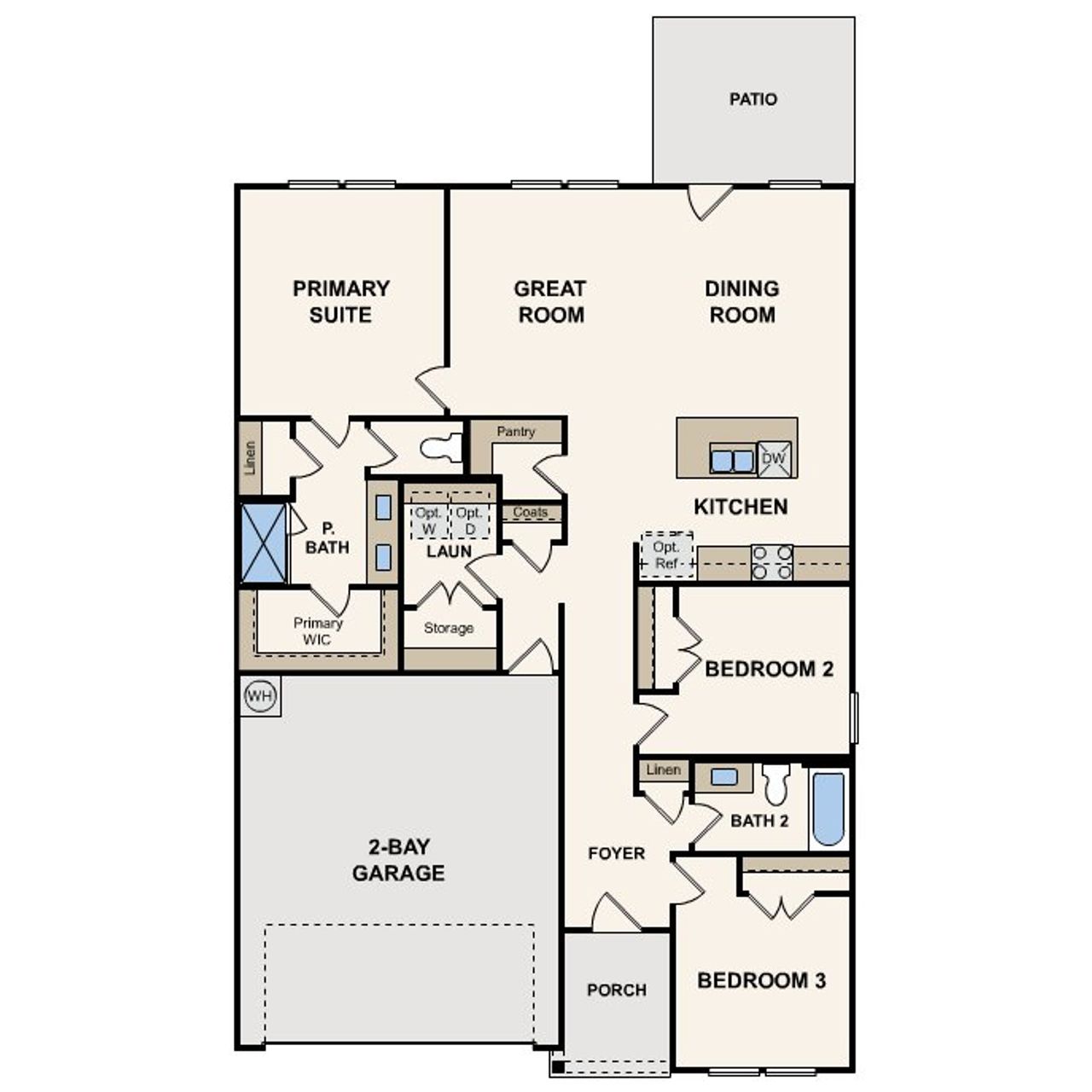 2D floor plan layout of this home in Pennsylvania Avenue, Springtown, TX (Image 2). 2D floor plan layout of this home in Pennsylvania Avenue, Springtown, TX (Image 2).