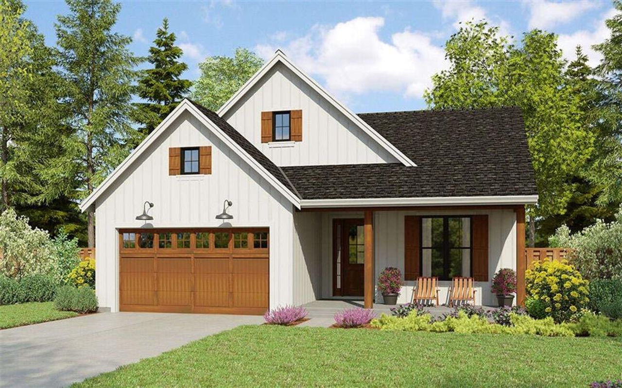 Front exterior of a new home in , Stockbridge, GA, highlighting curb appeal (Image 2).