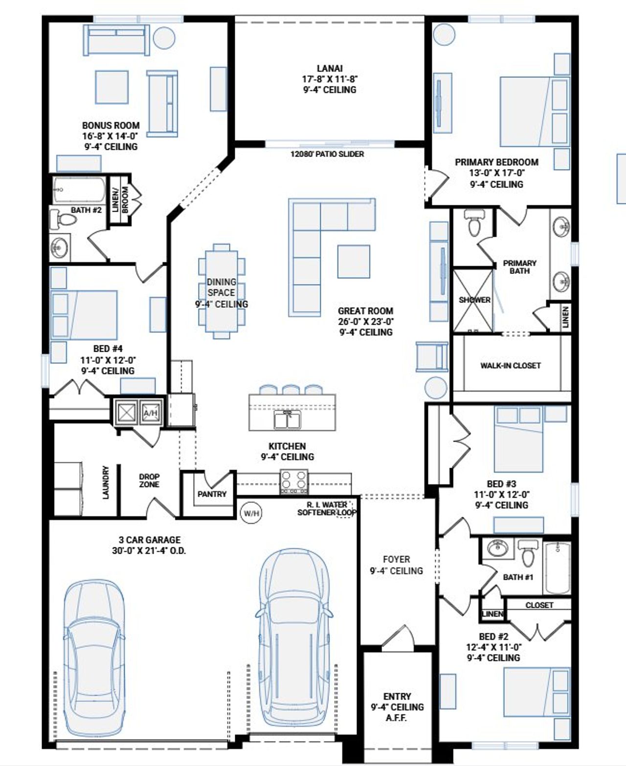 2D floor plan layout for the Benton by Cardel Homes in Fieldstone, Plant City, FL (Image 2). 2D floor plan layout for the Benton by Cardel Homes in Fieldstone, Plant City, FL (Image 2).