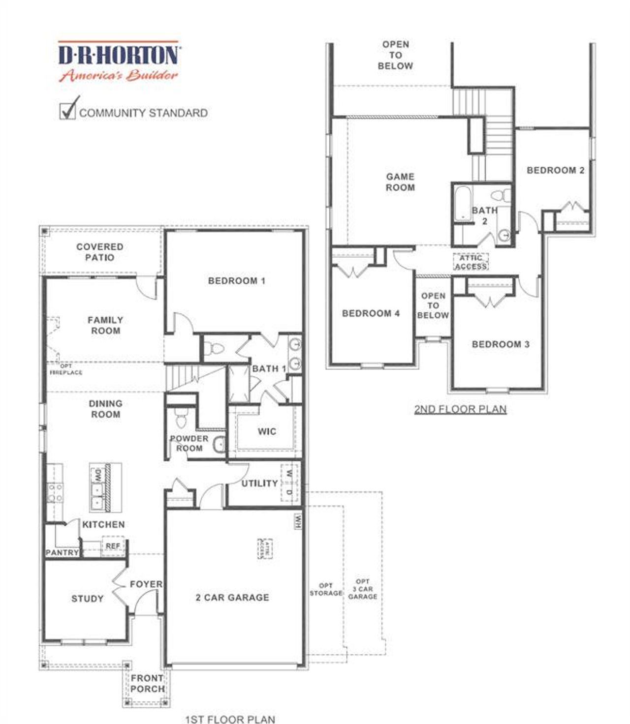 2D floor plan layout of this home in Augusta Square, Fort Worth, TX (Image 2).