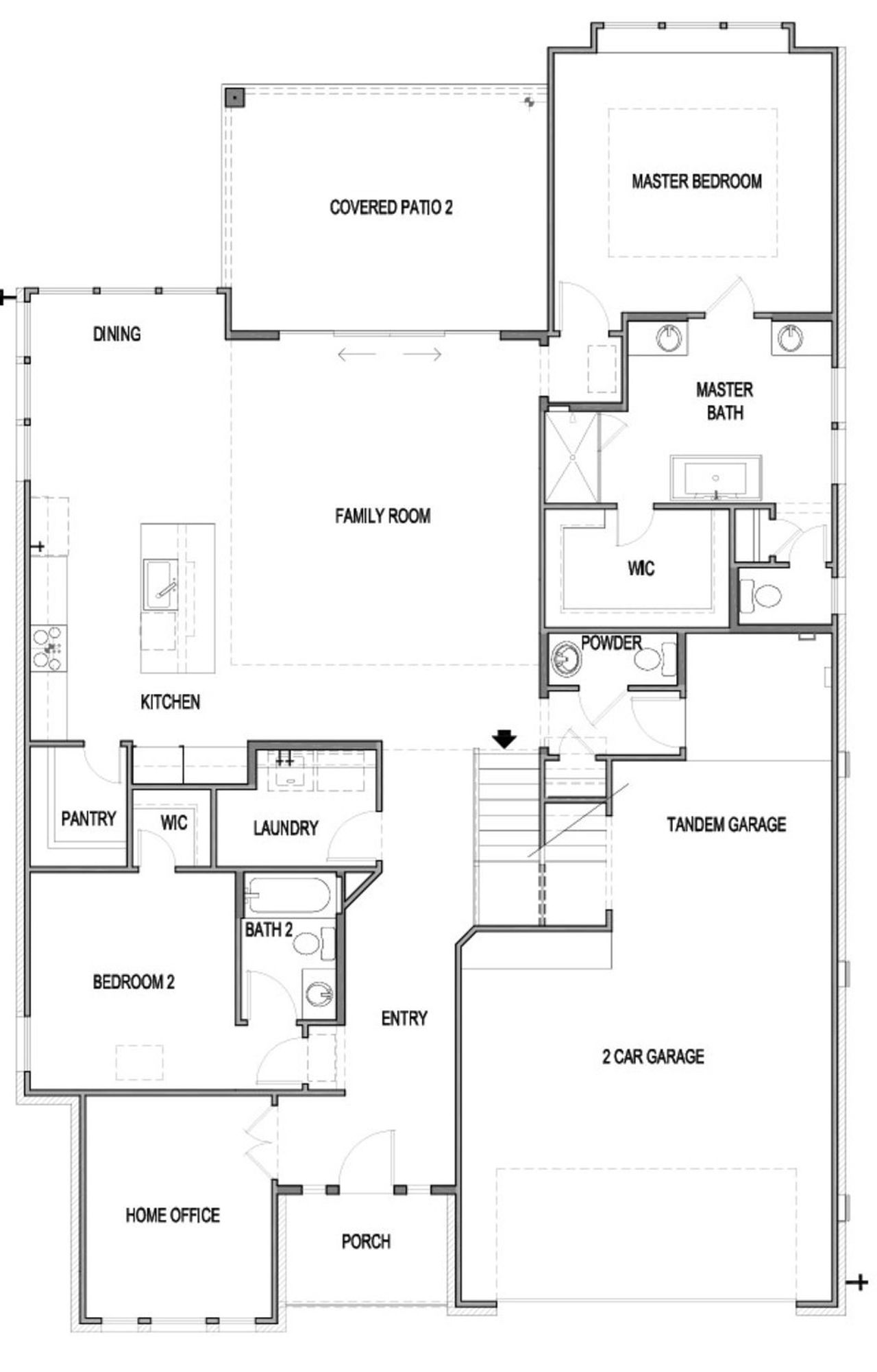 2D floor plan layout of this home in Windsong, Boerne, TX (Image 2).