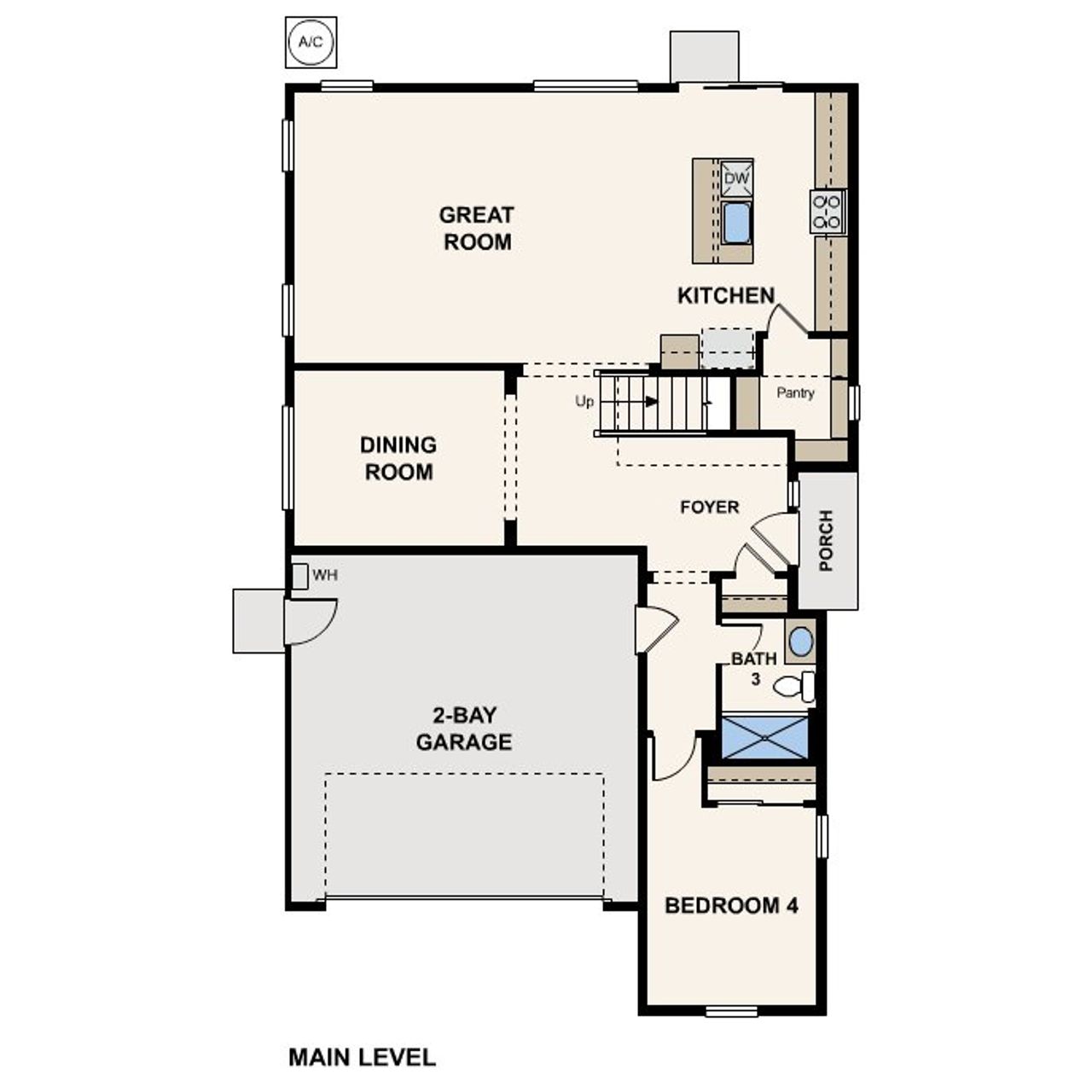 2D floor plan layout for the Three by Century Communities in Rancho Vista, Surprise, AZ (Image 2). 2D floor plan layout for the Three by Century Communities in Rancho Vista, Surprise, AZ (Image 2).