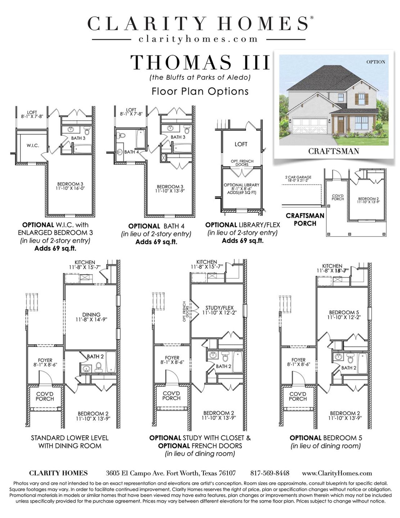 Image 2 representing the Thomas III by Clarity Homes in The Bluffs At Parks Of Aledo, Aledo, TX.