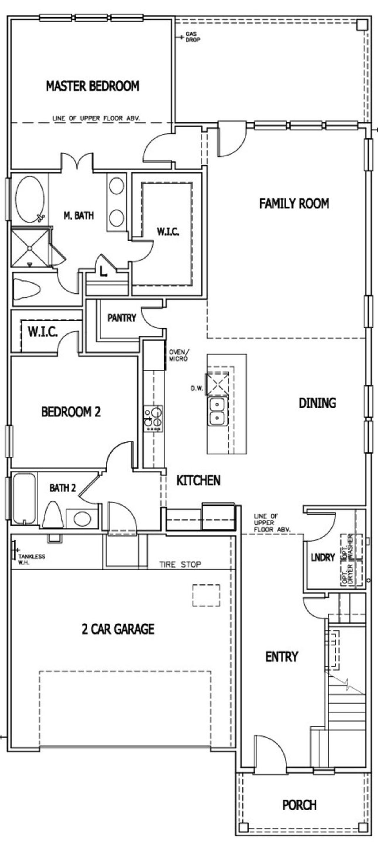 2D floor plan layout of this home in The Crossvine, Schertz, TX (Image 2).