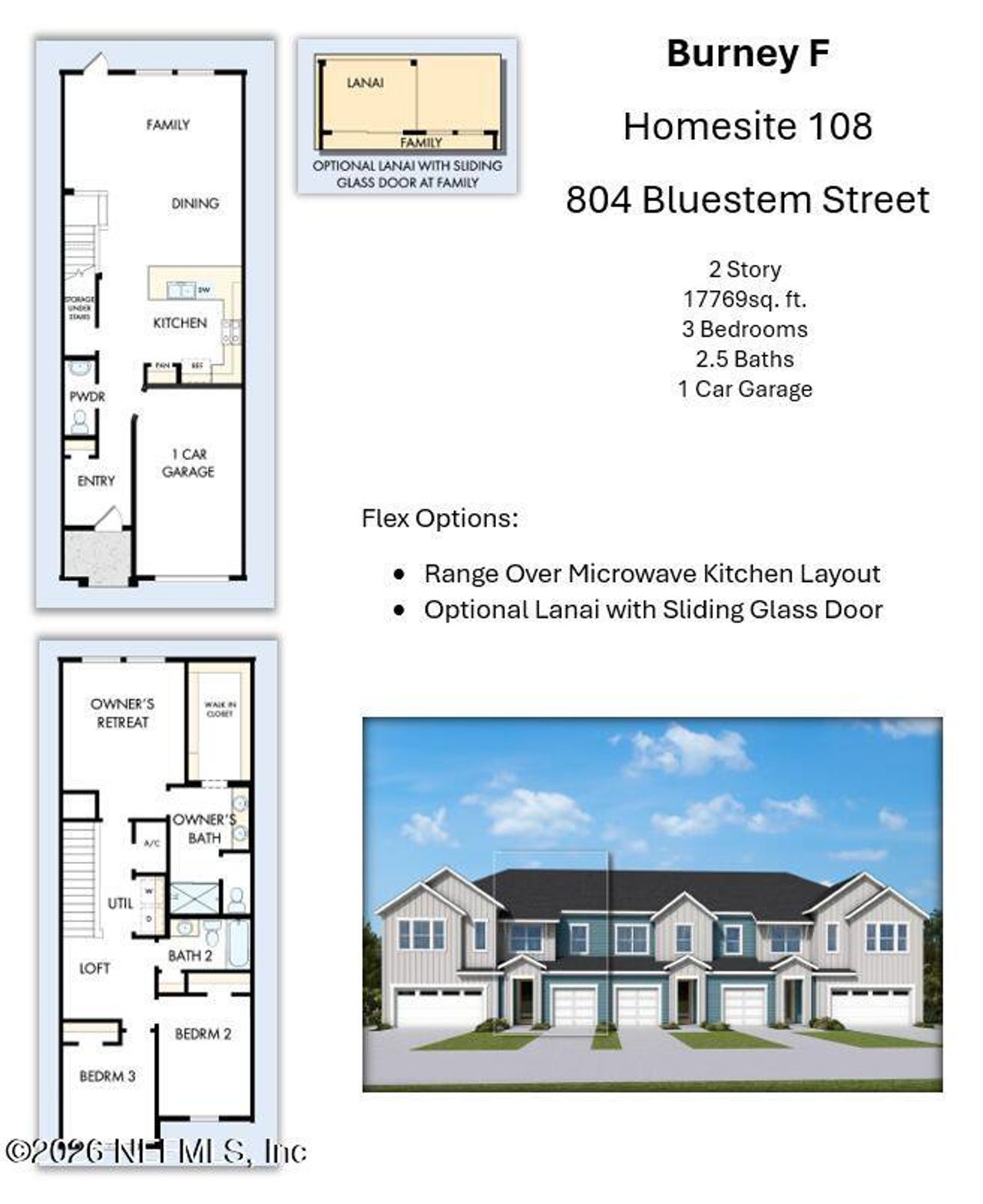 2D floor plan layout of this home in , Yulee, FL (Image 2).