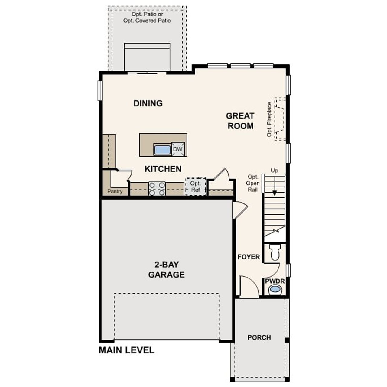 2D floor plan layout of this home in Brighton Crossings, Brighton, CO (Image 2).