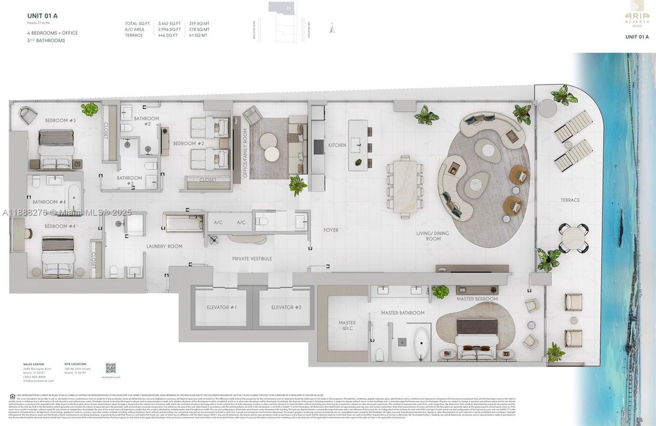2D floor plan layout of this home in Aria Reserve, Miami, FL (Image 2).