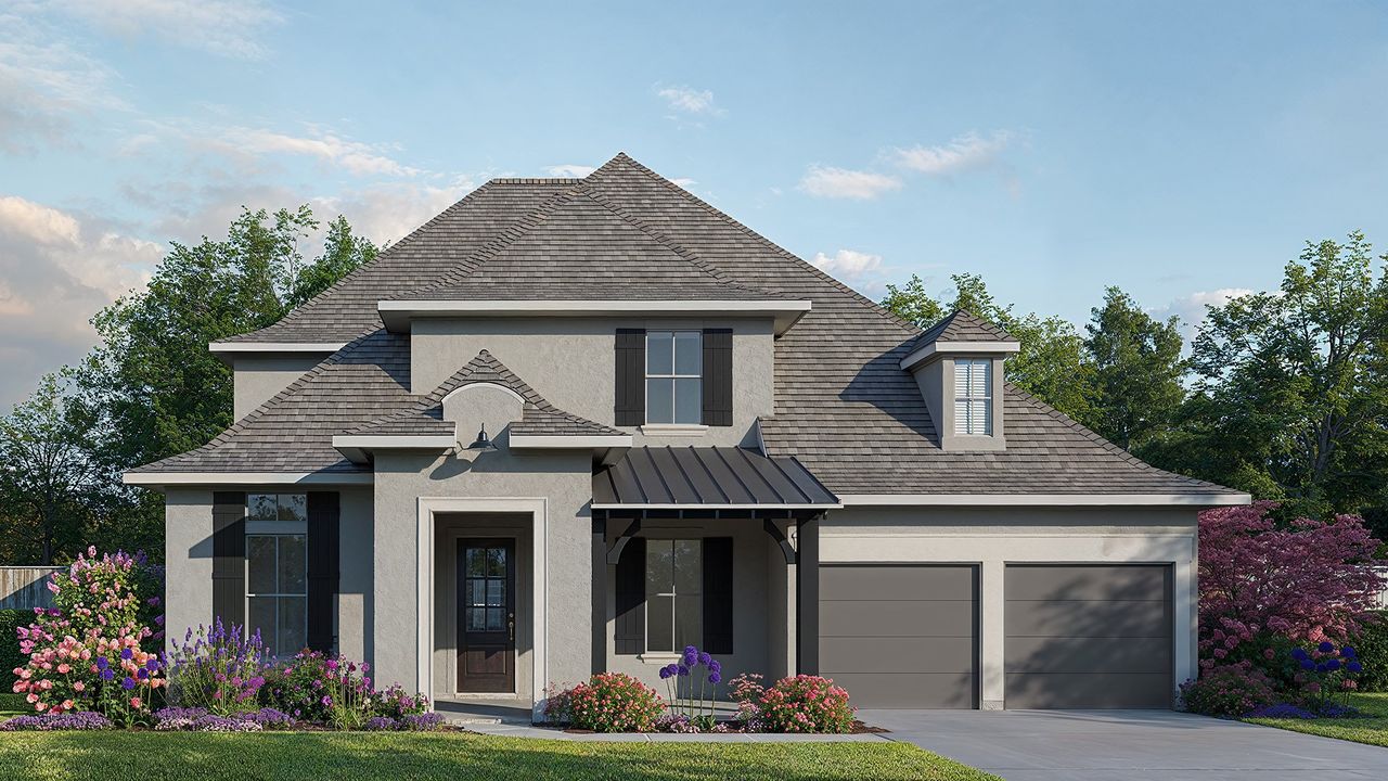 Representative exterior photo of a completed home built from the 555A by Britton Homes in StarView, Prosper, TX (Image 2).