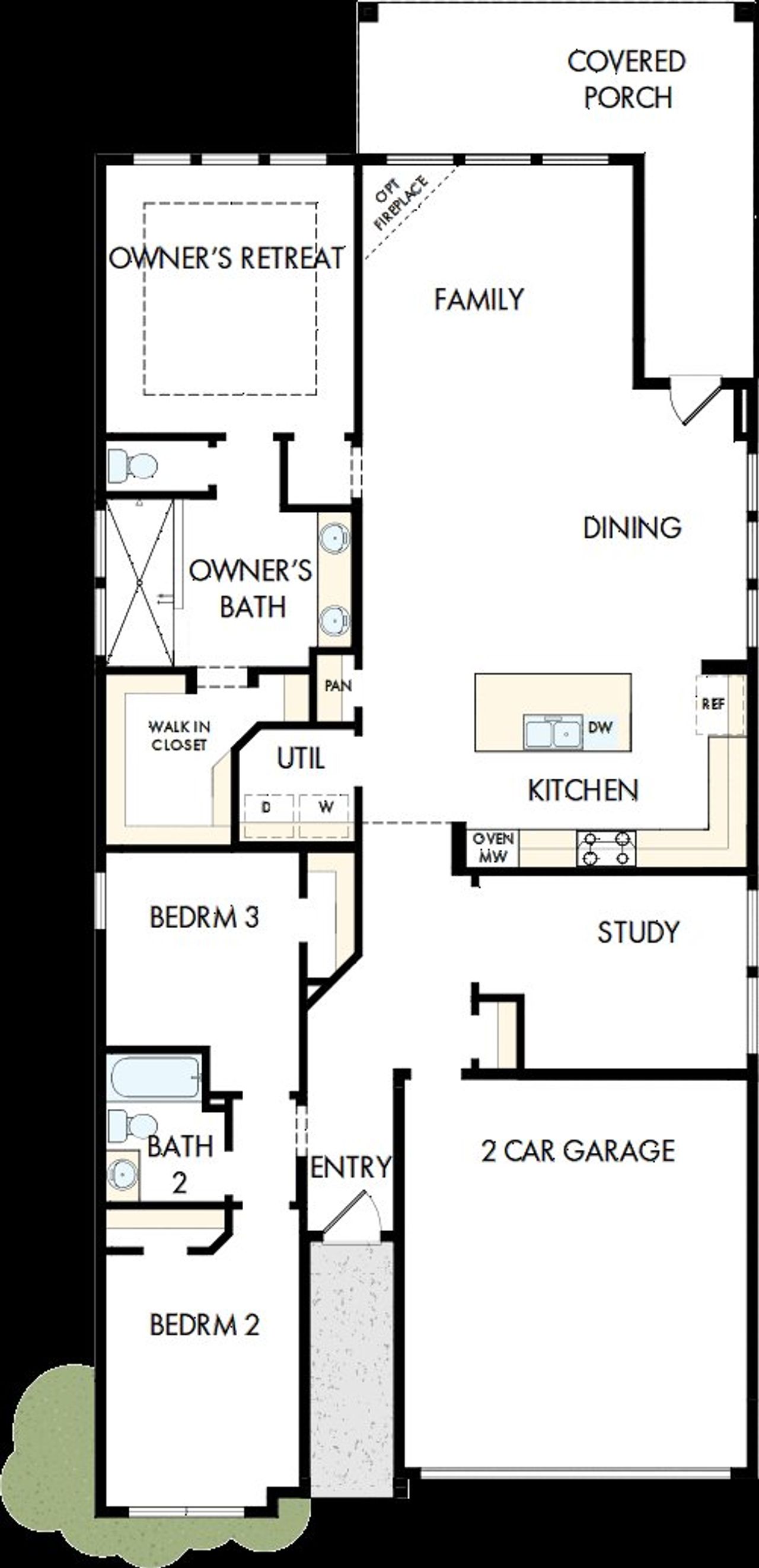 2D floor plan layout of this home in Landmark, Denton, TX (Image 2).