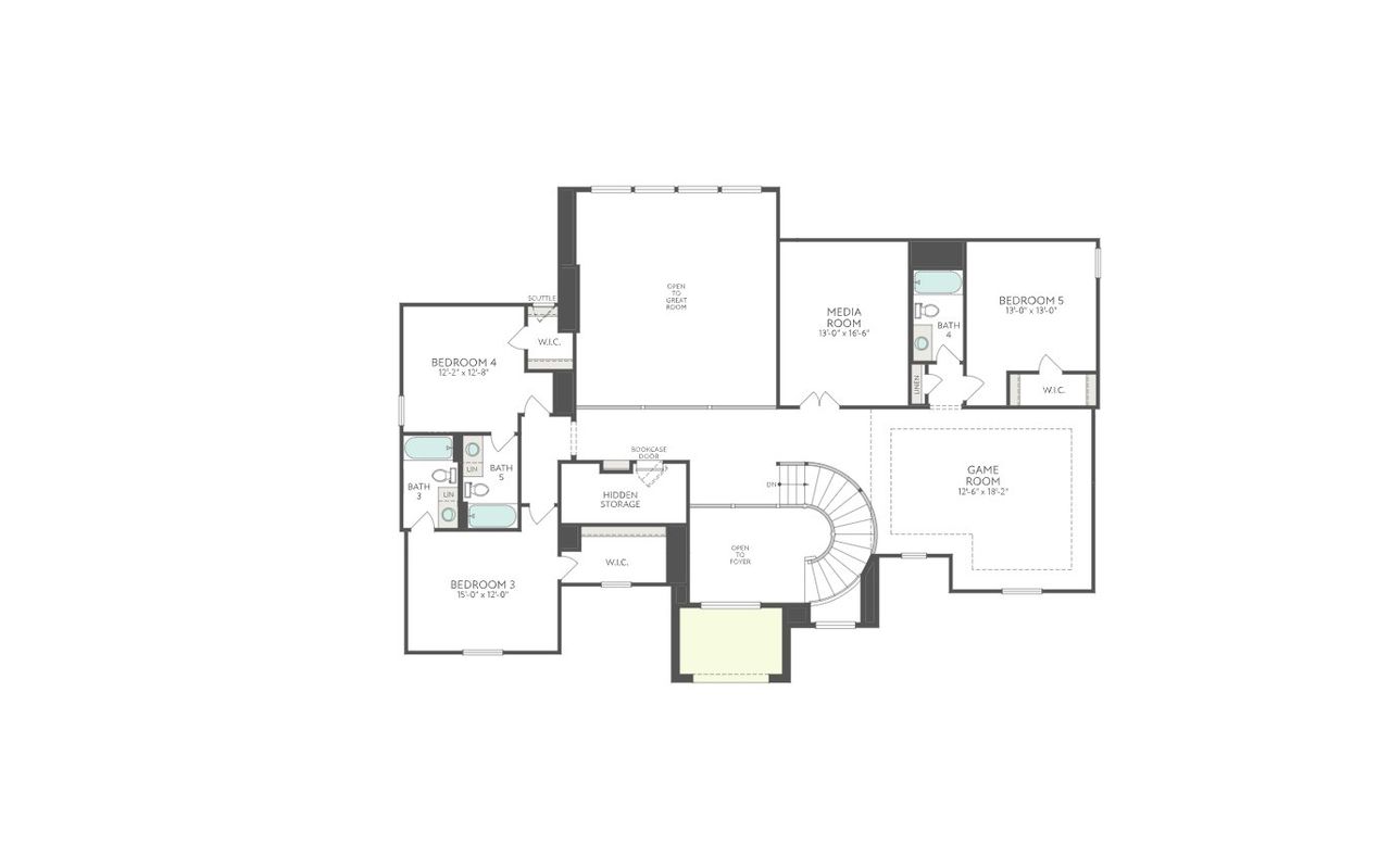 2D floor plan layout of this home in Dunham Pointe, Cypress, TX (Image 2). 2D floor plan layout of this home in Dunham Pointe, Cypress, TX (Image 2).