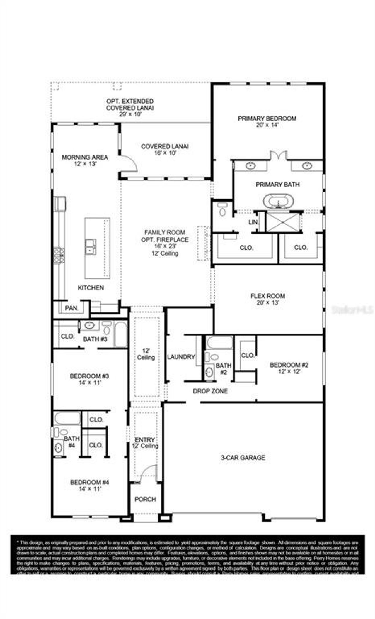 2D floor plan layout of this home in , St. Cloud, FL (Image 2).
