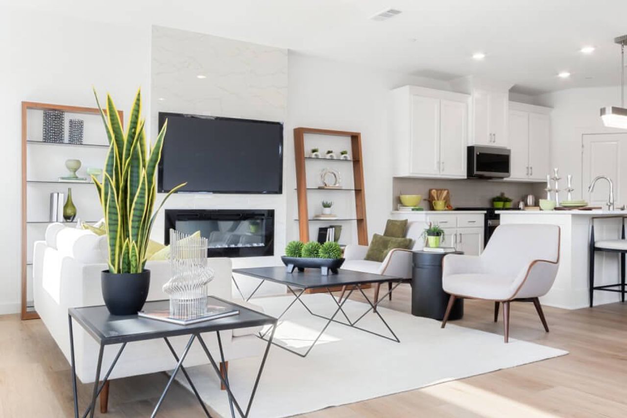 Representative furnished interior of a home built from the Hackberry by Grenadier Homes in Willow Grove Single-Family Homes, Melissa (Image 2).