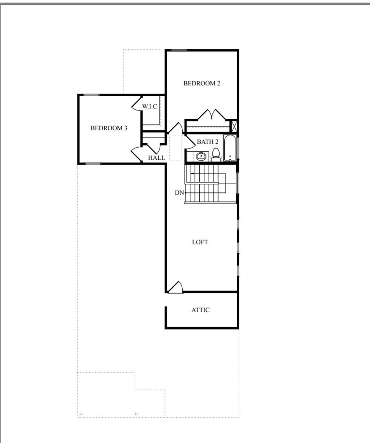 2D floor plan layout of this home in The Porch at Du Pre, Buda, TX (Image 2).