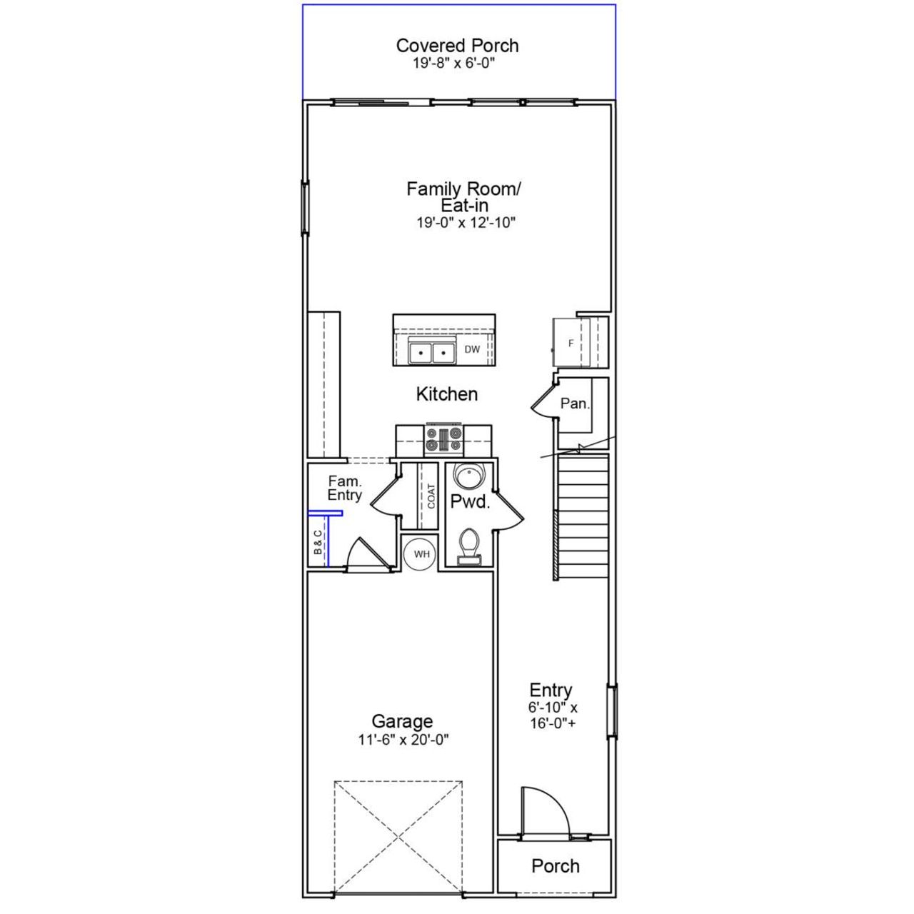 2D floor plan layout of this home in Laurinton Farms, Hopkins, SC (Image 2).
