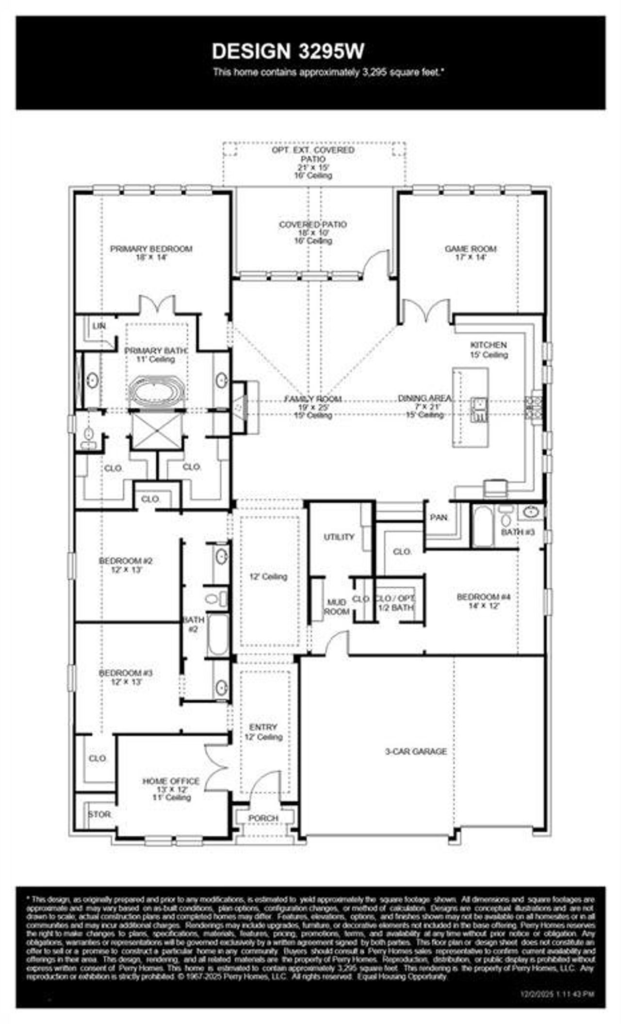 2D floor plan layout of this home in Sweetgrass, Haslet, TX (Image 2).