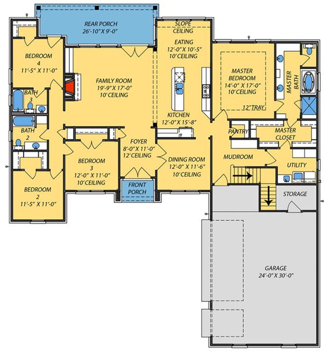 2D floor plan layout for the The Jefferson by Remington Custom Homes in Woodland Meadows, Fort Worth, TX (Image 2). 2D floor plan layout for the The Jefferson by Remington Custom Homes in Woodland Meadows, Fort Worth, TX (Image 2).