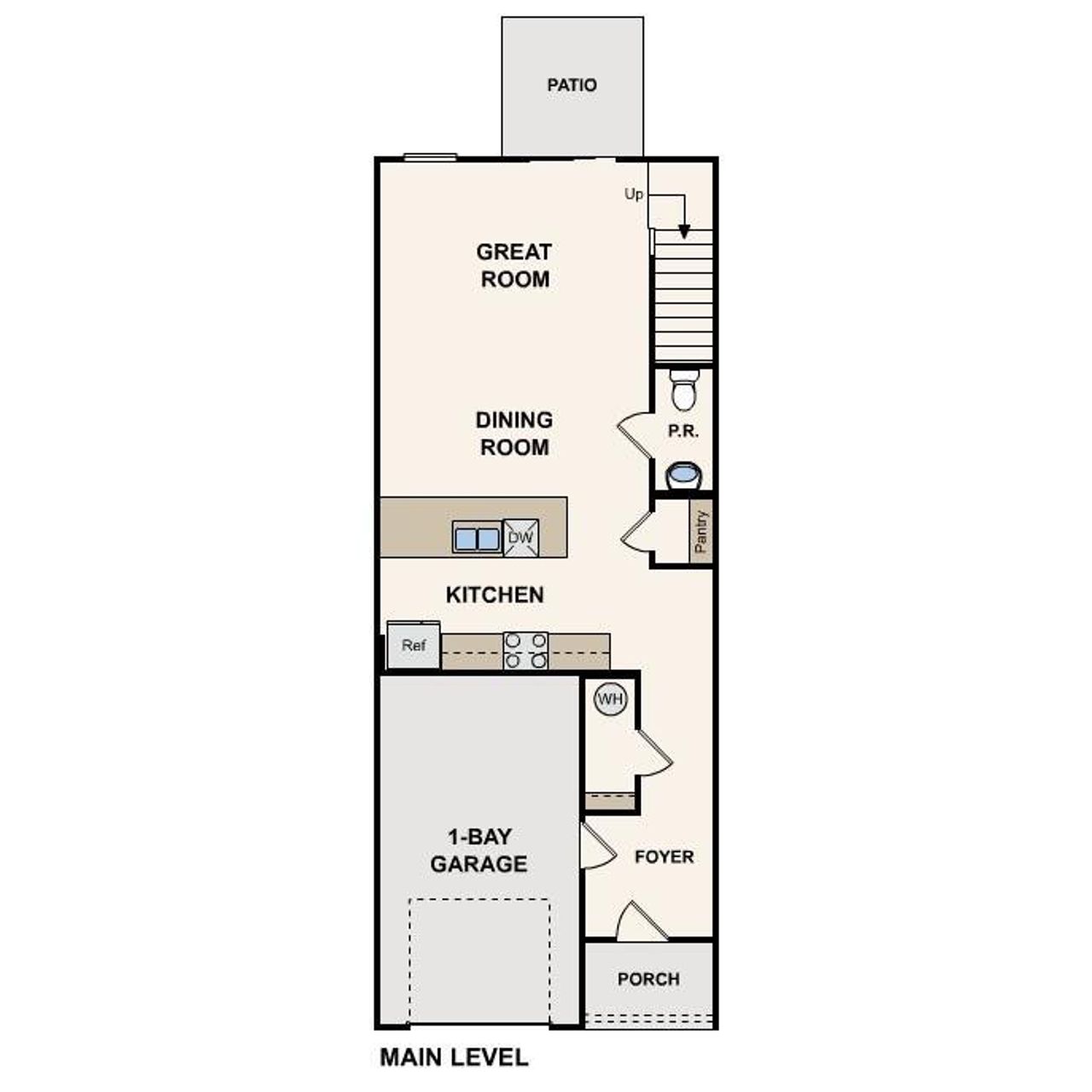 2D floor plan layout of this home in Grover Walk, Grover, NC (Image 2).