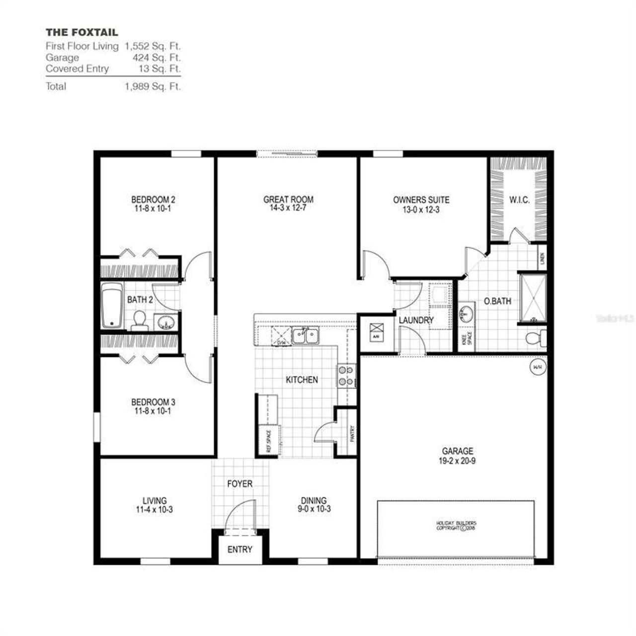 2D floor plan layout of this home in Citrus Springs, Citrus Springs, FL (Image 2).