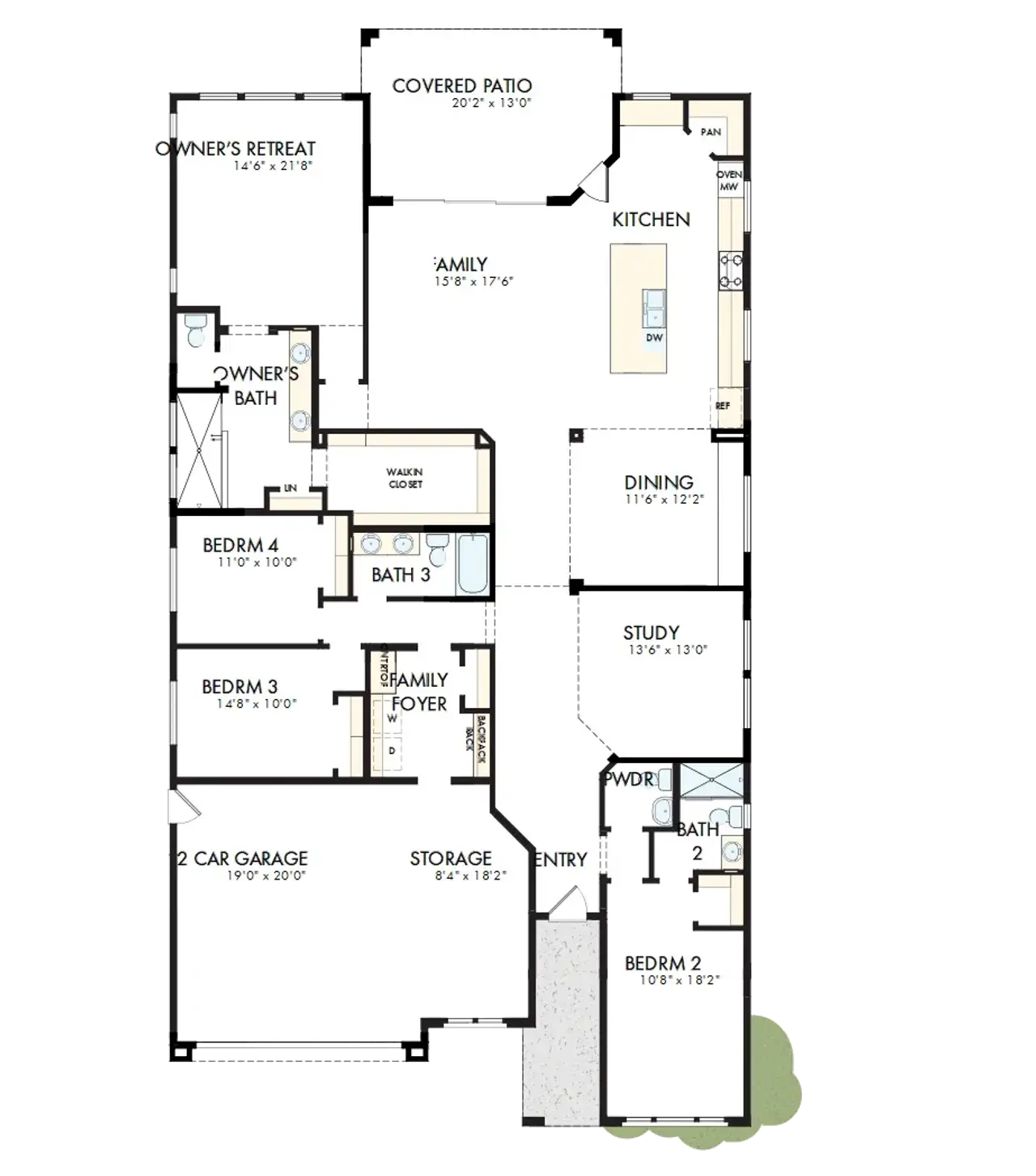 2D floor plan layout of this home in Skyline at Verrado Regent Hills, Buckeye, AZ (Image 2). 2D floor plan layout of this home in Skyline at Verrado Regent Hills, Buckeye, AZ (Image 2).