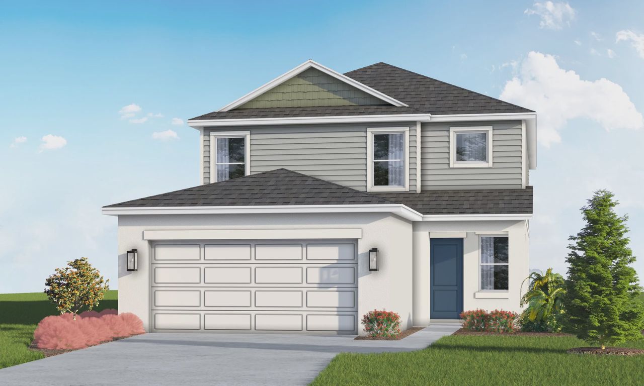 Representative exterior photo of a completed home built from the Jasmine 2 by SimplyDwell Homes in Broadleaf, Parrish, FL (Image 2).