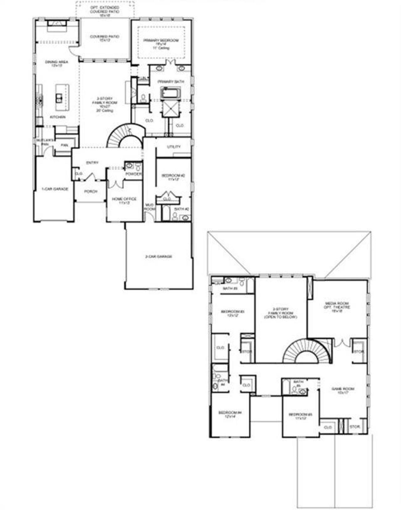 2D floor plan layout of this home in , Prosper, TX (Image 2).