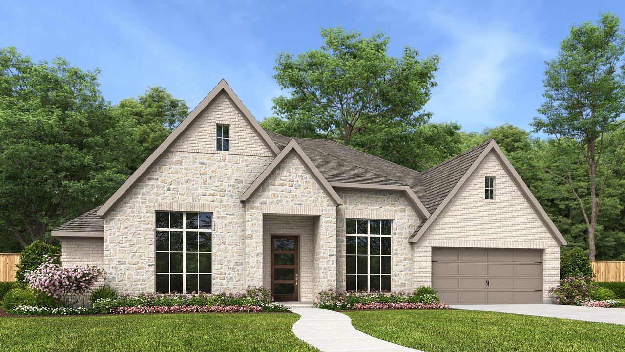 Representative exterior photo of a completed home built from the 3714P by Perry Homes in Audubon Park 70', Magnolia, TX (Image 2). Representative exterior photo of a completed home built from the 3714P by Perry Homes in Audubon Park 70', Magnolia, TX (Image 2).