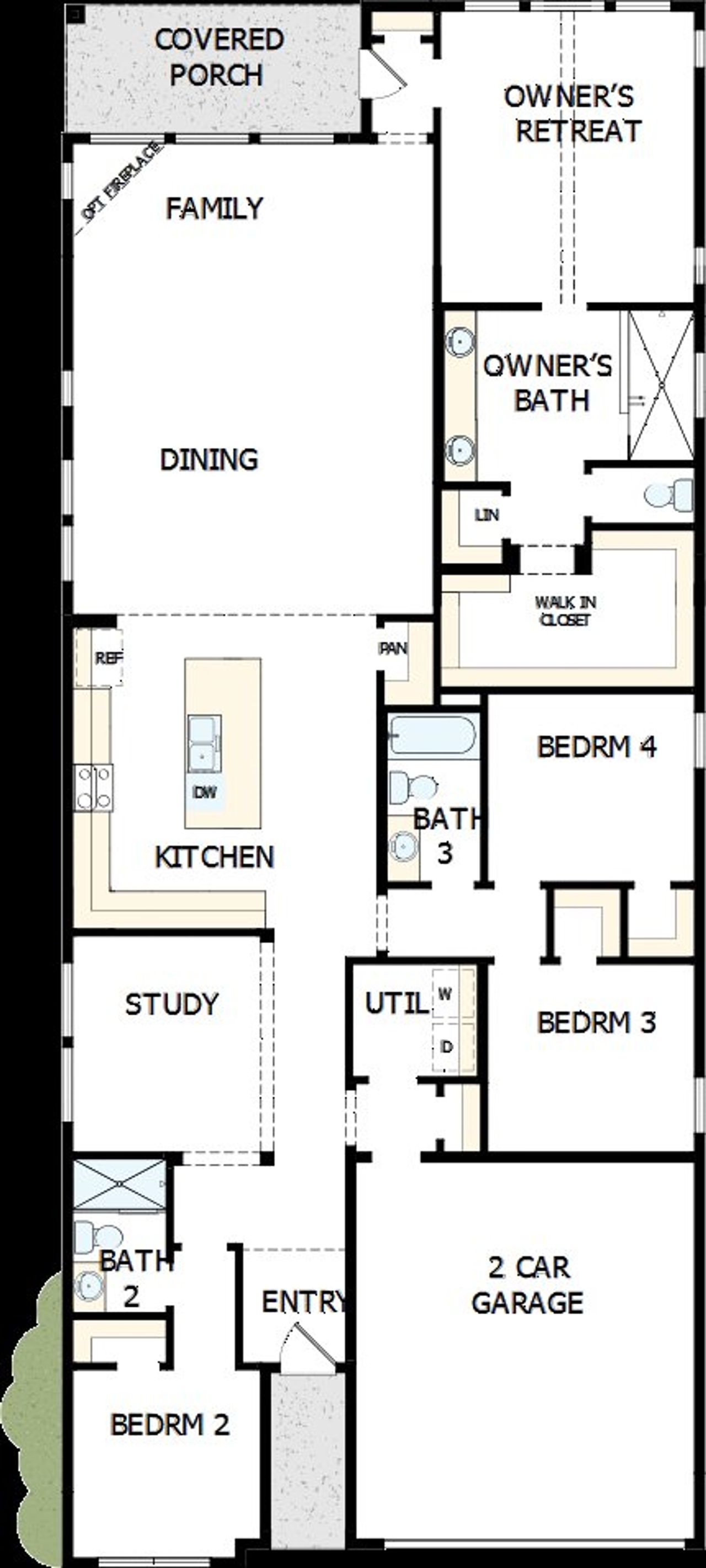 2D floor plan layout of this home in Elyson 45', Katy, TX (Image 2). 2D floor plan layout of this home in Elyson 45', Katy, TX (Image 2).