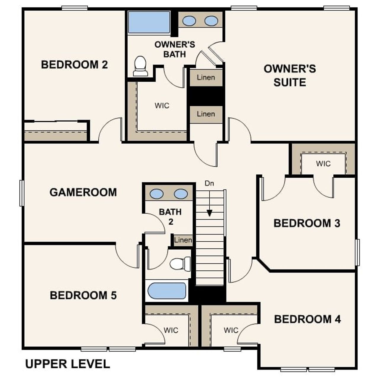 2D floor plan layout of this home in Las Ventanas at Entrada del Toro at Rancho Sahuarita, Sahuarita, AZ (Image 2).