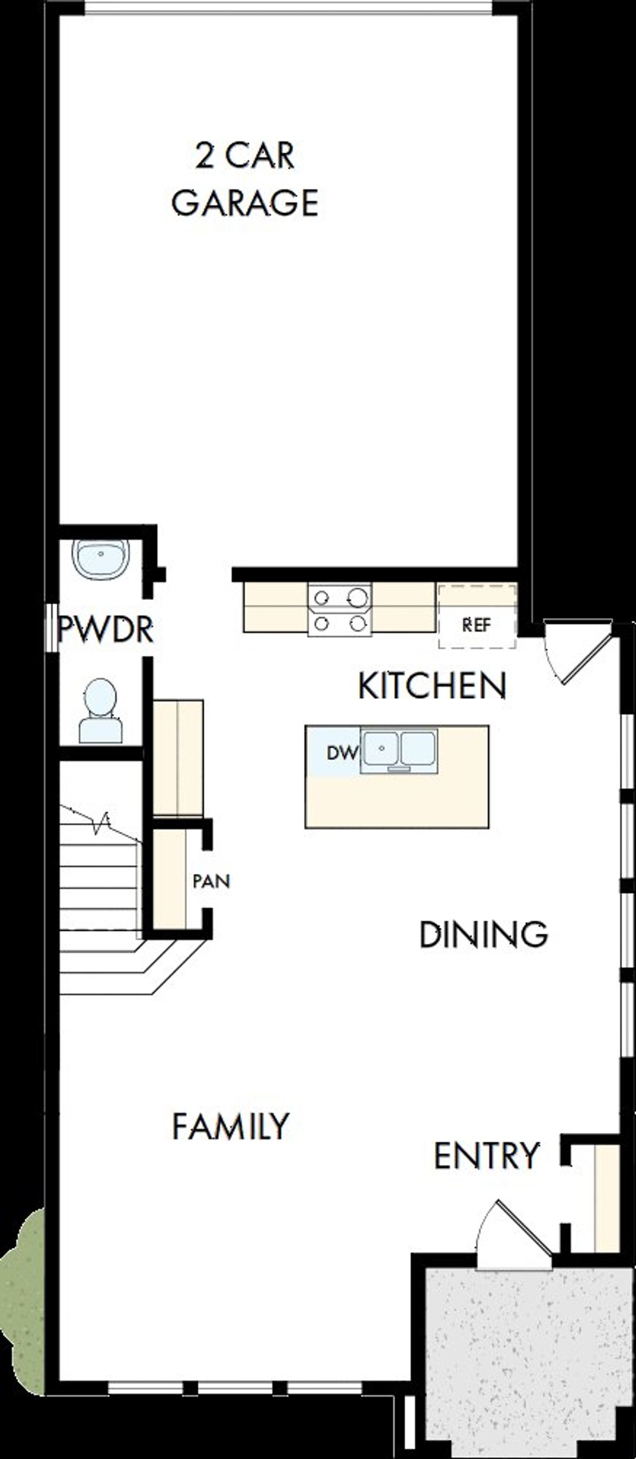 2D floor plan layout of this home in Painted Tree Woodland West – Cottages, McKinney, TX (Image 2).