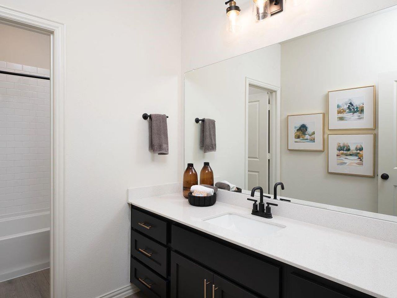 Furnished interior view inside a new home in Collin Creek, Plano (Image 2).