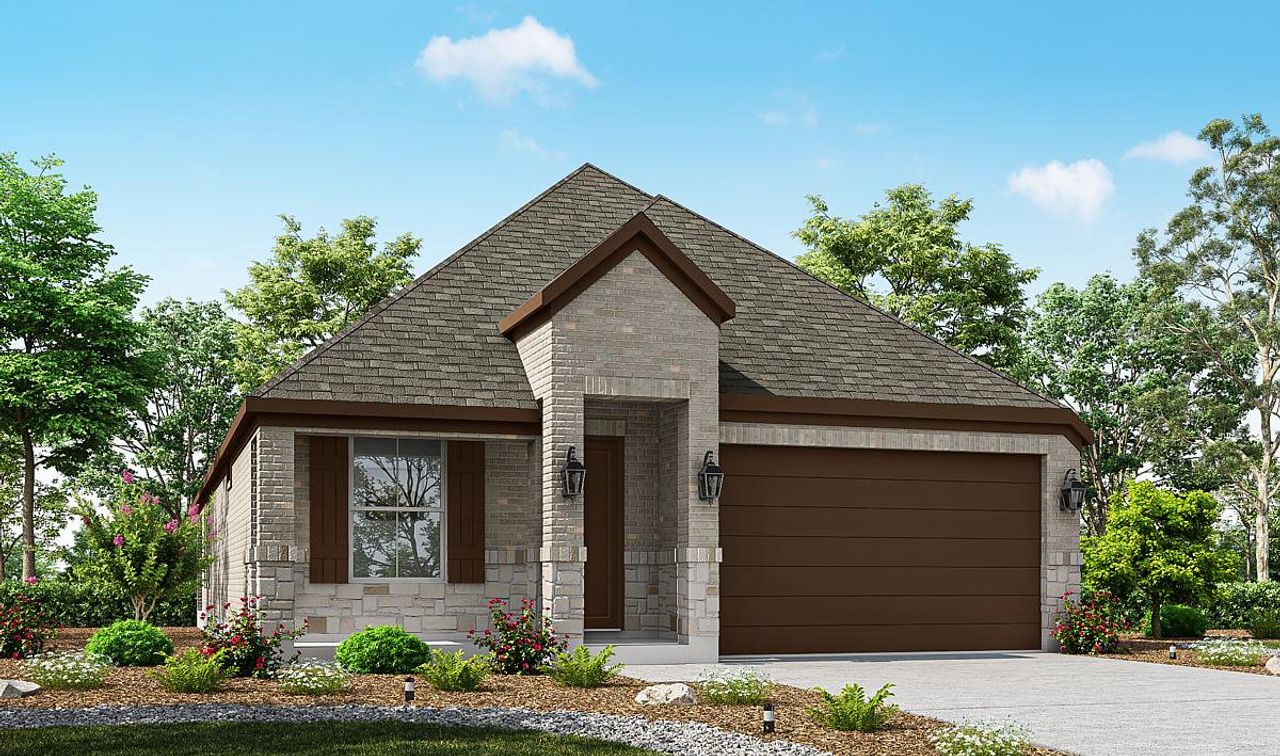 Representative exterior photo of a completed home built from the Texas Paintbrush by Caldwell Homes in Towne Lake, Cypress, TX (Image 2).