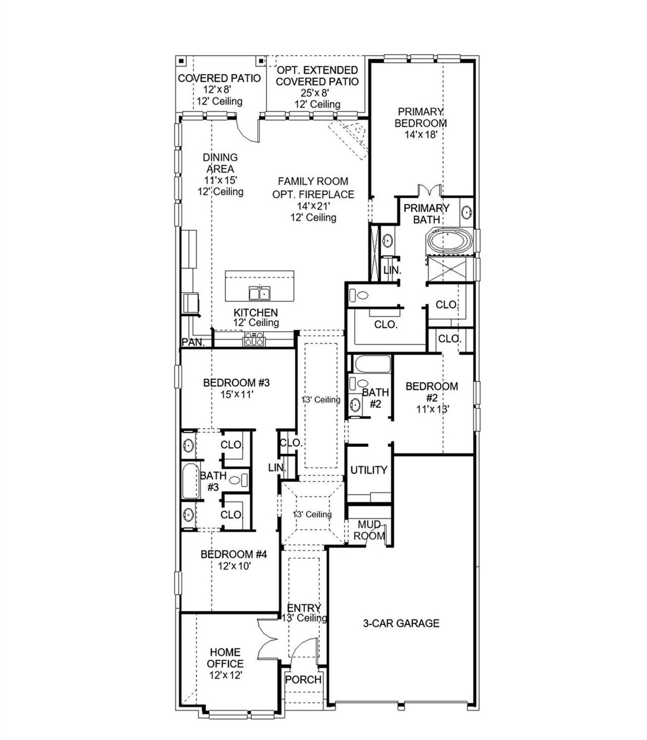 2D floor plan layout of this home in Legacy, League City, TX (Image 2). 2D floor plan layout of this home in Legacy, League City, TX (Image 2).