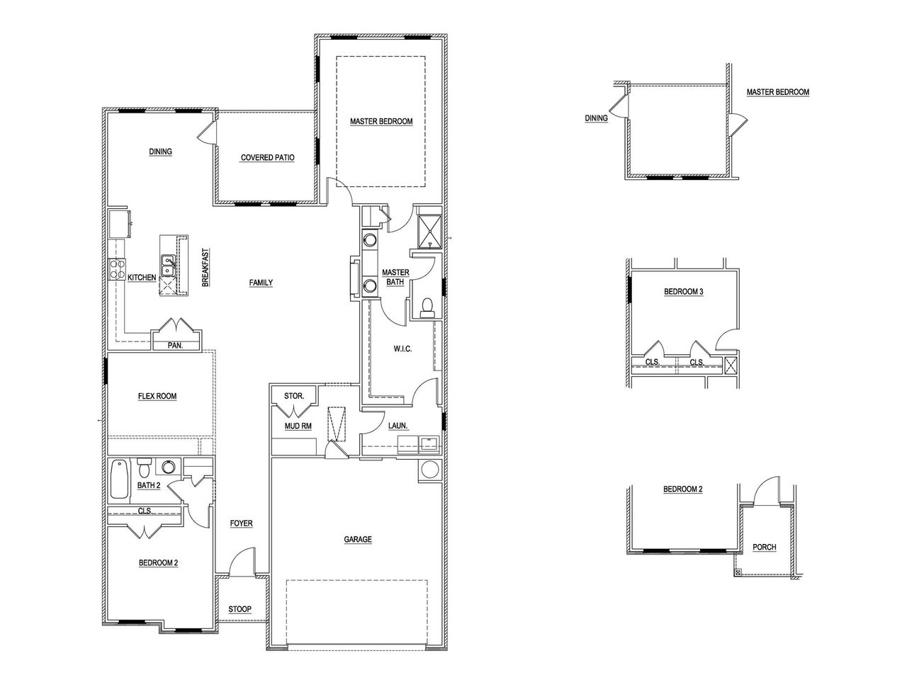 2D floor plan layout of this home in Cooper's Walk, Loganville, GA (Image 2).