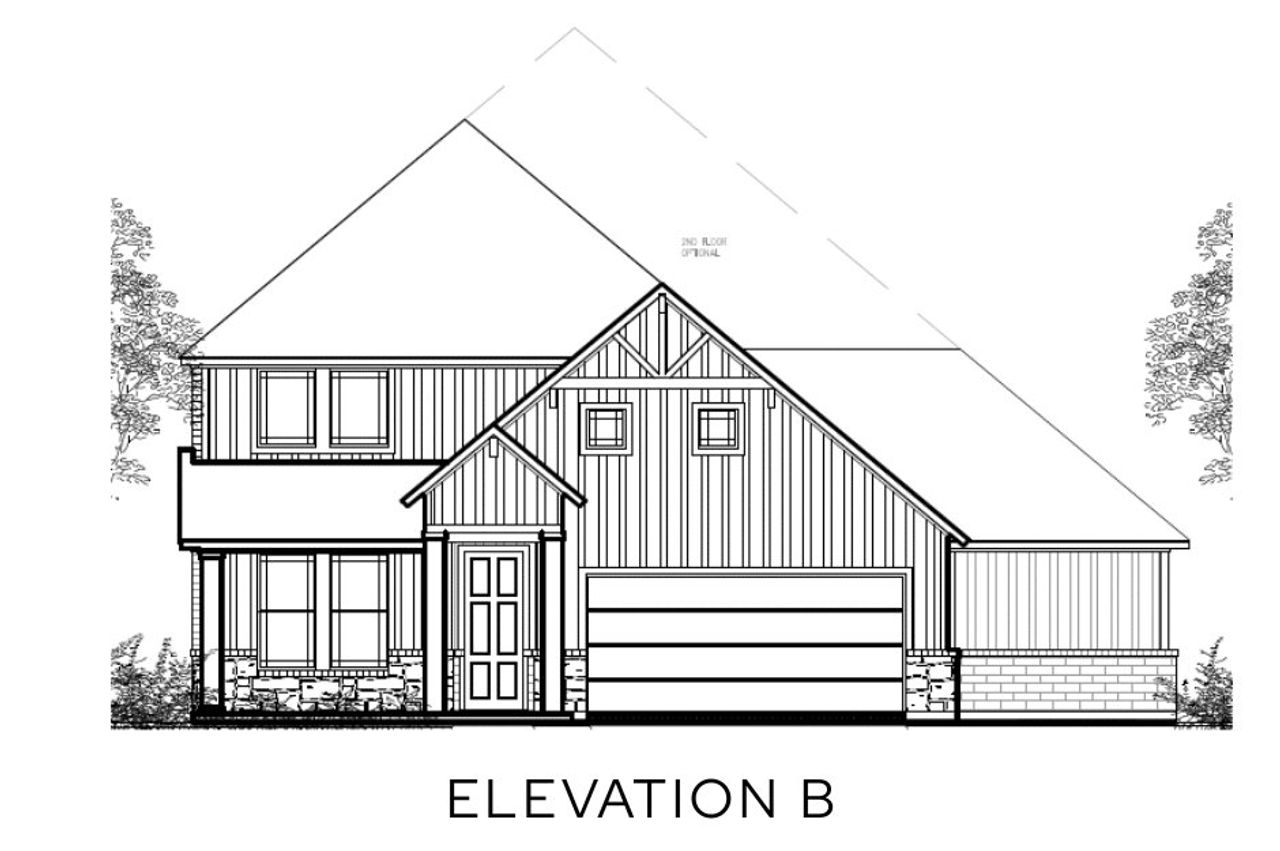 Representative rendering of the exterior for the The Stanton by Lillian Custom Homes (Image 2).
