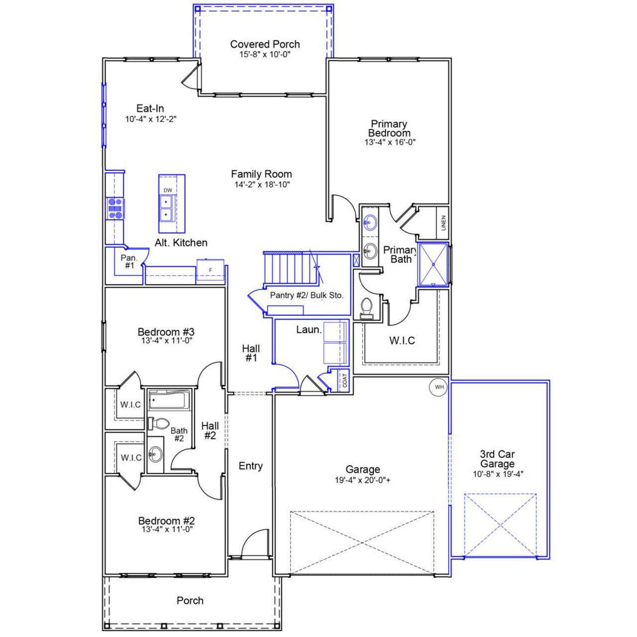 2D floor plan layout of this home in Garden Grove, Conway, SC (Image 2).