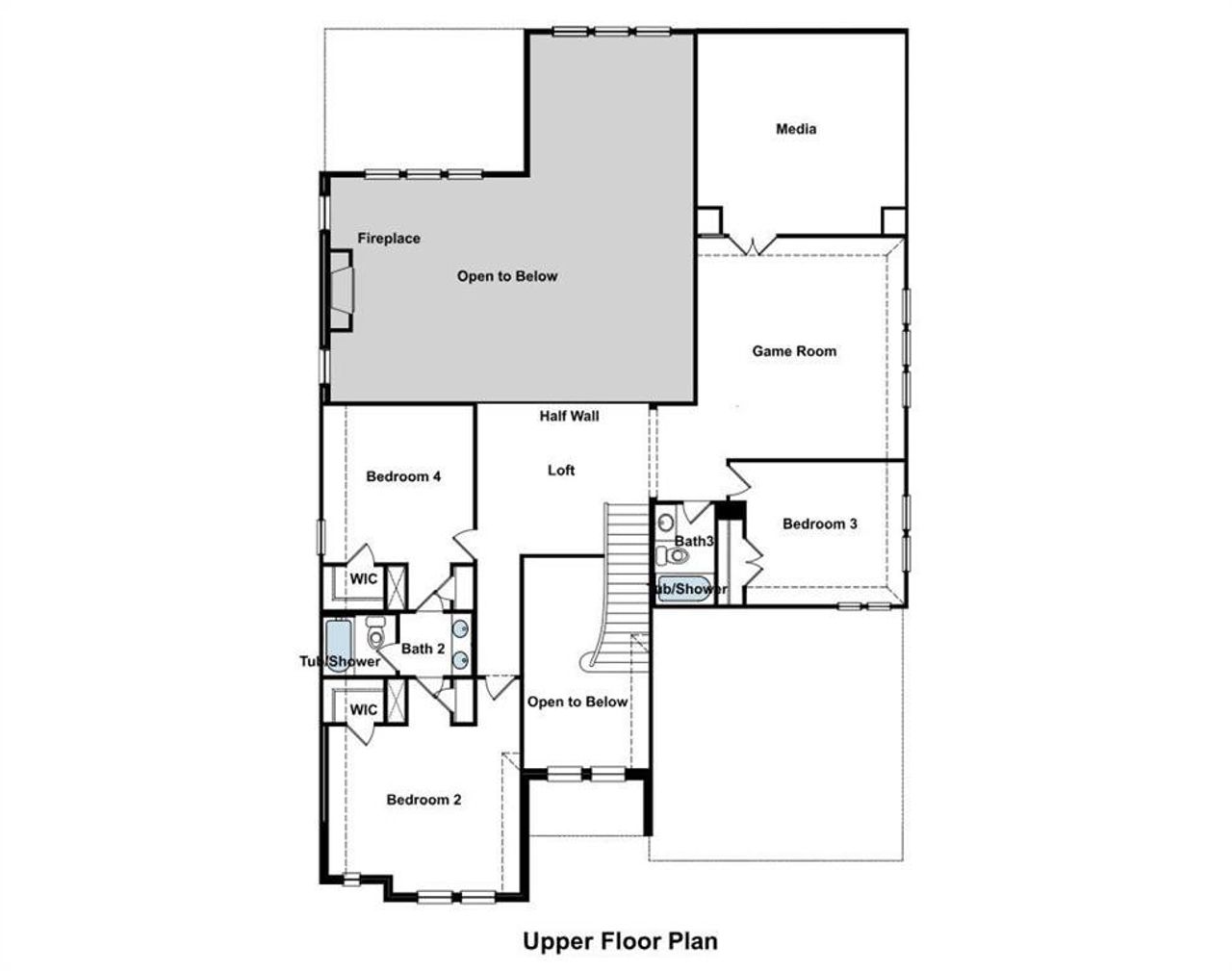 2D floor plan layout of this home in Eagle's Estates, Burleson, TX (Image 2). 2D floor plan layout of this home in Eagle's Estates, Burleson, TX (Image 2).