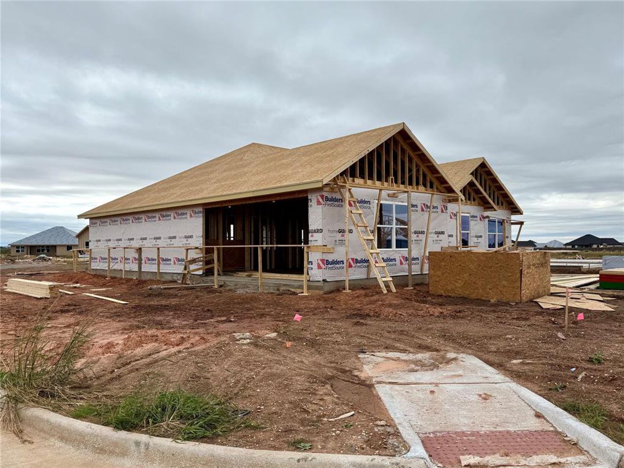 In-progress construction of a new home in , Abilene, TX (Image 2).