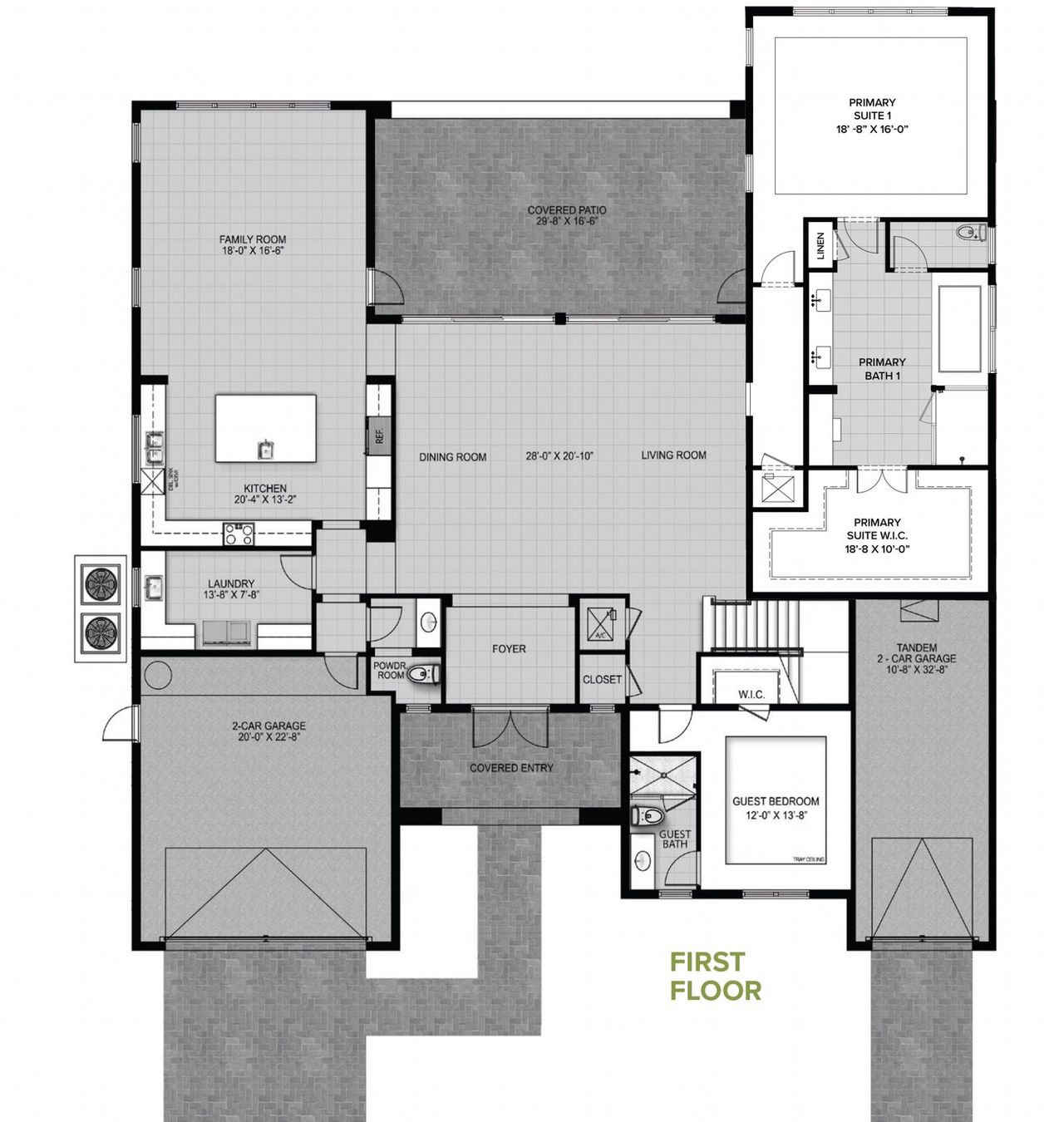 2D floor plan layout for the Elm by Home Dynamics Corporation in Heartwood, Orlando, FL (Image 2). 2D floor plan layout for the Elm by Home Dynamics Corporation in Heartwood, Orlando, FL (Image 2).
