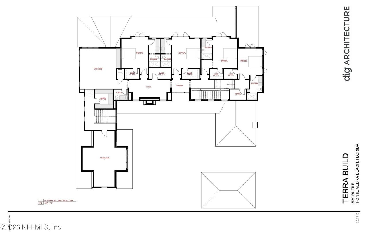 2D floor plan layout of this home in , Ponte Vedra Beach, FL (Image 2).