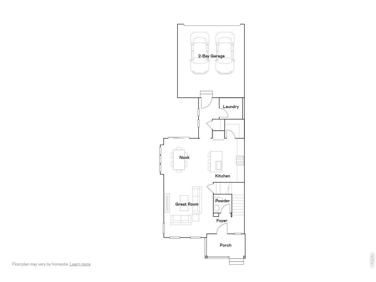 2D floor plan layout of this home in Timber Lark, Fort Collins, CO (Image 2).