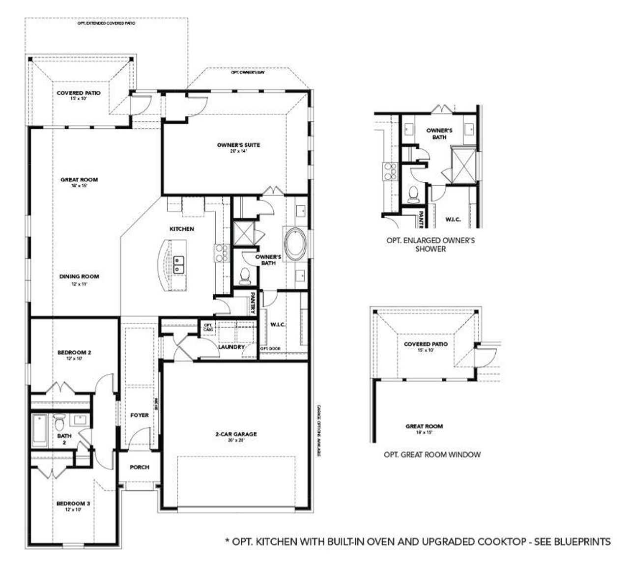 2D floor plan layout of this home in Spring Creek, Taylor, TX (Image 2).