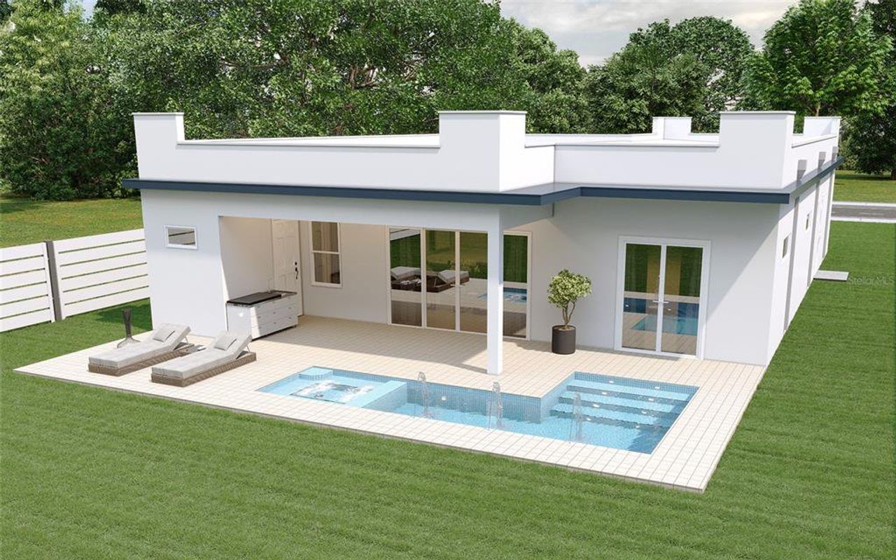 Exterior details and patio area of a home in , Sarasota (Image 2).